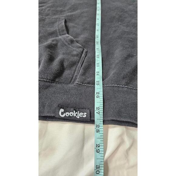 Cookies Black Hoodie with Multicolor Logo and Yellow Drawstrings Unisex Size XL - Picture 9 of 9